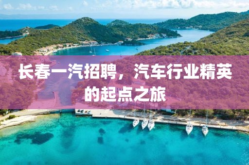 长春一汽招聘，汽车行业精英的起点之旅