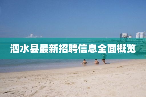 泗水县最新招聘信息全面概览