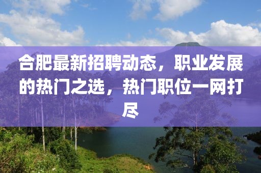 合肥最新招聘动态，职业发展的热门之选，热门职位一网打尽